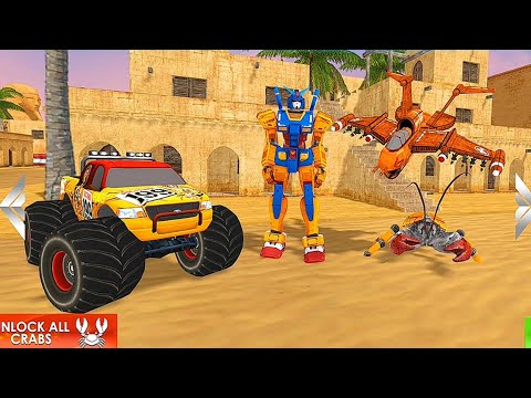 Crab Robot Monster Truck Jet Transform War of Egypt | Android iOS Gameplay