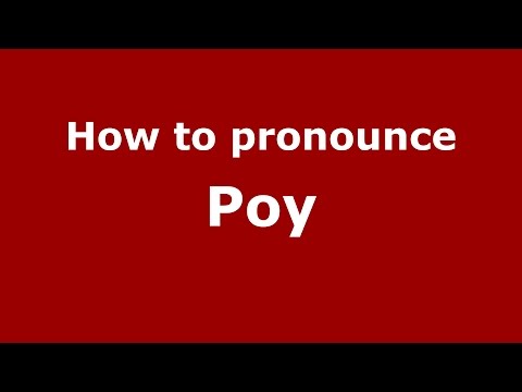 How to pronounce Poy (Spanish/Argentina) - PronounceNames.com