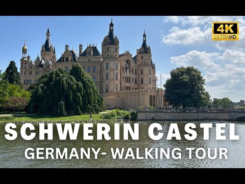 Schwerin Castel Germany Walking Tour 4K 🇩🇪