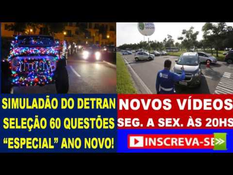 DETRAN SIMULATION, NEW YEAR SPECIAL, SELECTION OF 60 SOLVED AND COMMENTED QUESTIONS, PART 1