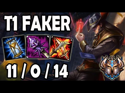 FAKER plays TWISTED FATE Mid vs PANTHEON - Lol KR Ranked