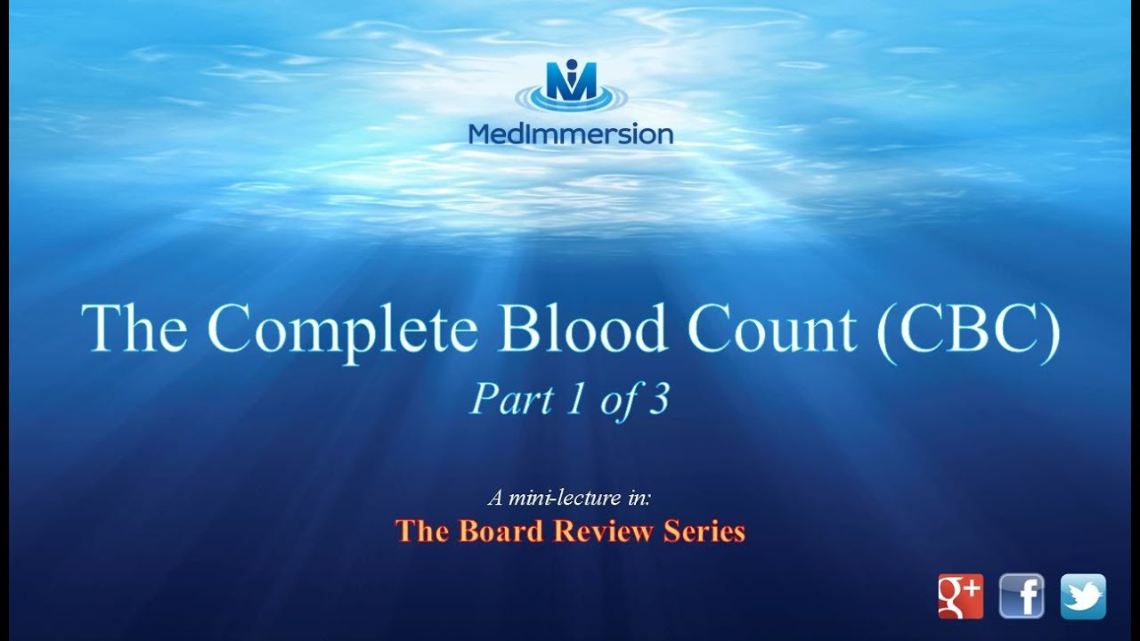 Complete Blood Count pt1 - YouTube