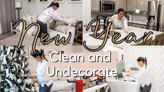 New Year Clean and Undecorate With Me ✨