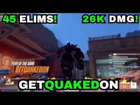 45 Elims! 26k Dmg! GetQuakedOn INSANE DOOMFIST ROLLOUTS! - Overwatch 2