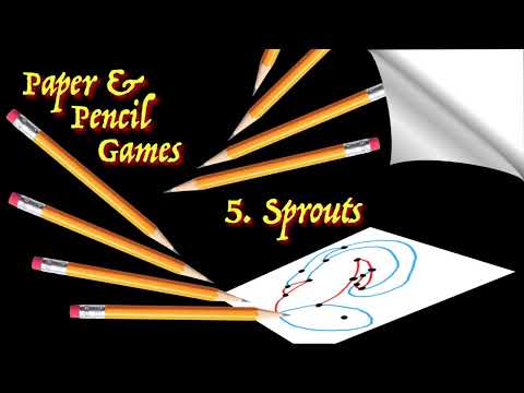 Sprouts - a Paper & Pencil strategy game for 2 players invented by John Conway and Mike Paterson