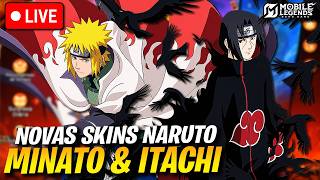 🔴 MINATO & ITACHI! JOGANDO COM AS NOVAS SKINS DO NARUTO | Mobile Legends Ao Vivo
