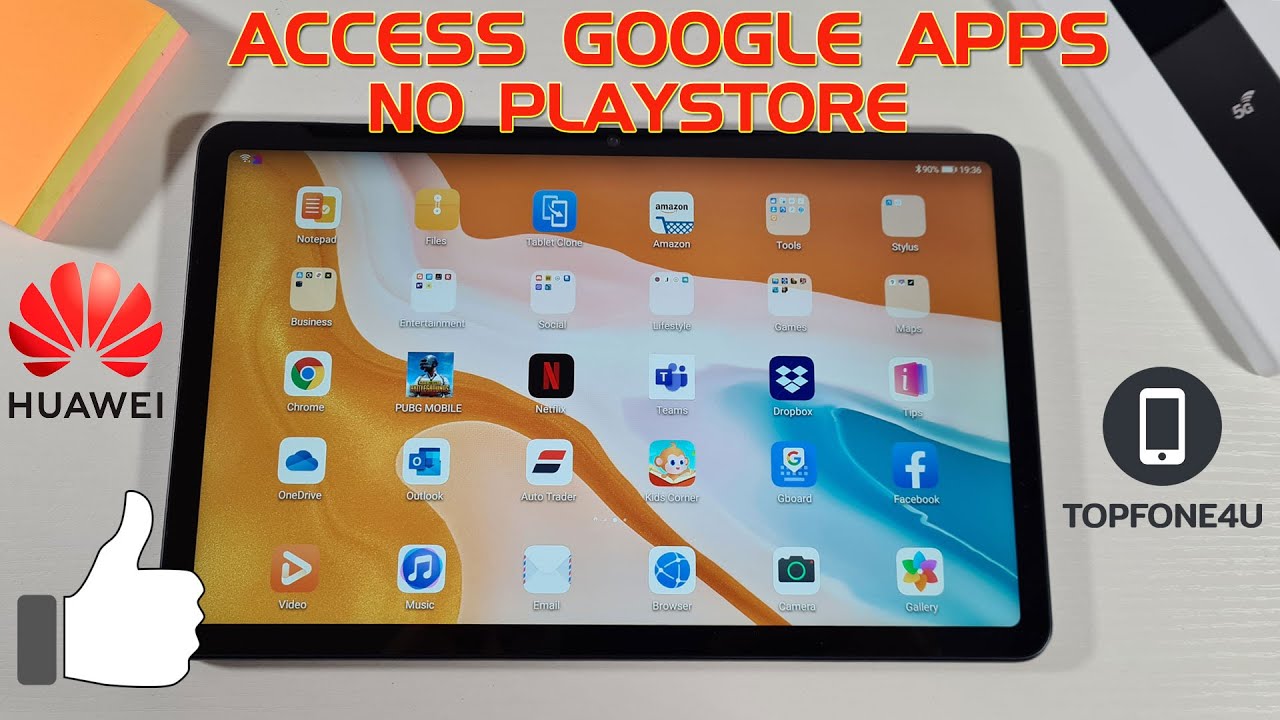 How to access Google apps on Huawei Matepad 10.4 or any Huawei device without Google Play Services.