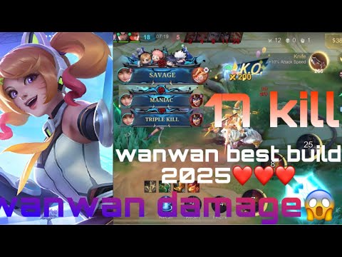 2x triple kill 2x maniac 1 savage💪|2025 best build for wanwan🔥❤️ @mlbbnepalofficial ​
