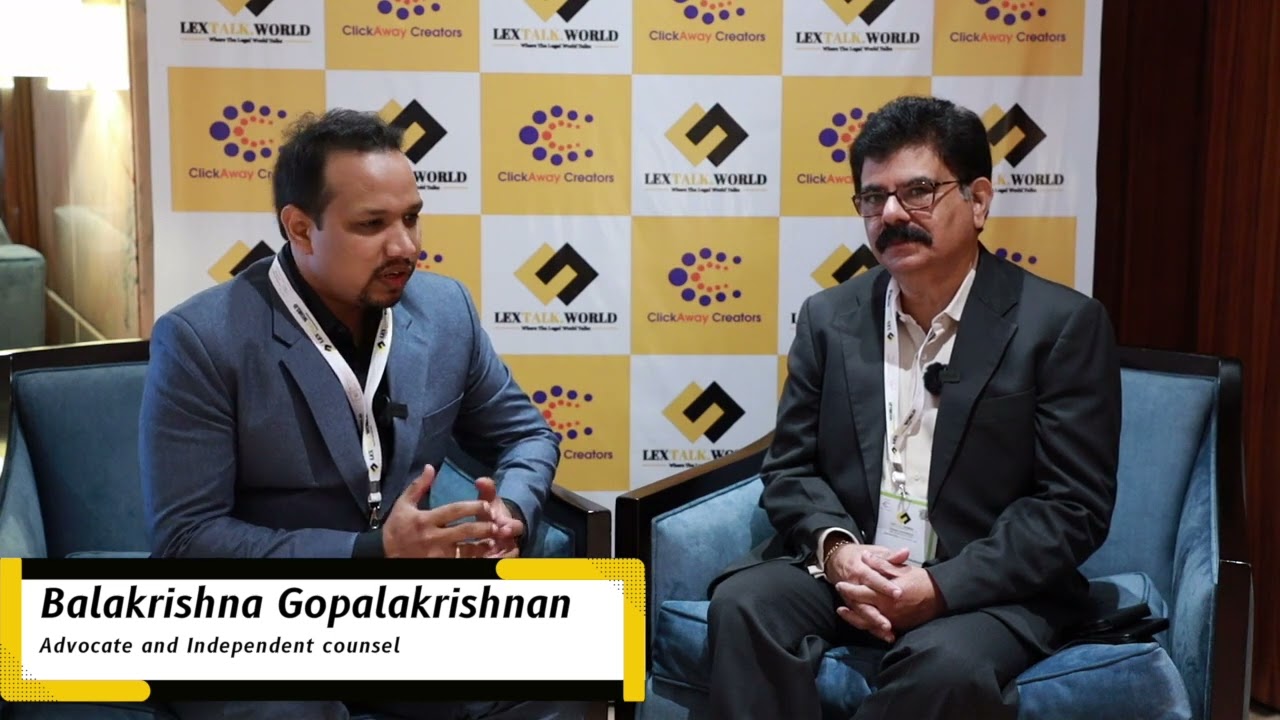 Balakrishna Gopalakrishnan sharing his thoughts on the LexTalk World Conference, Dubai 2022