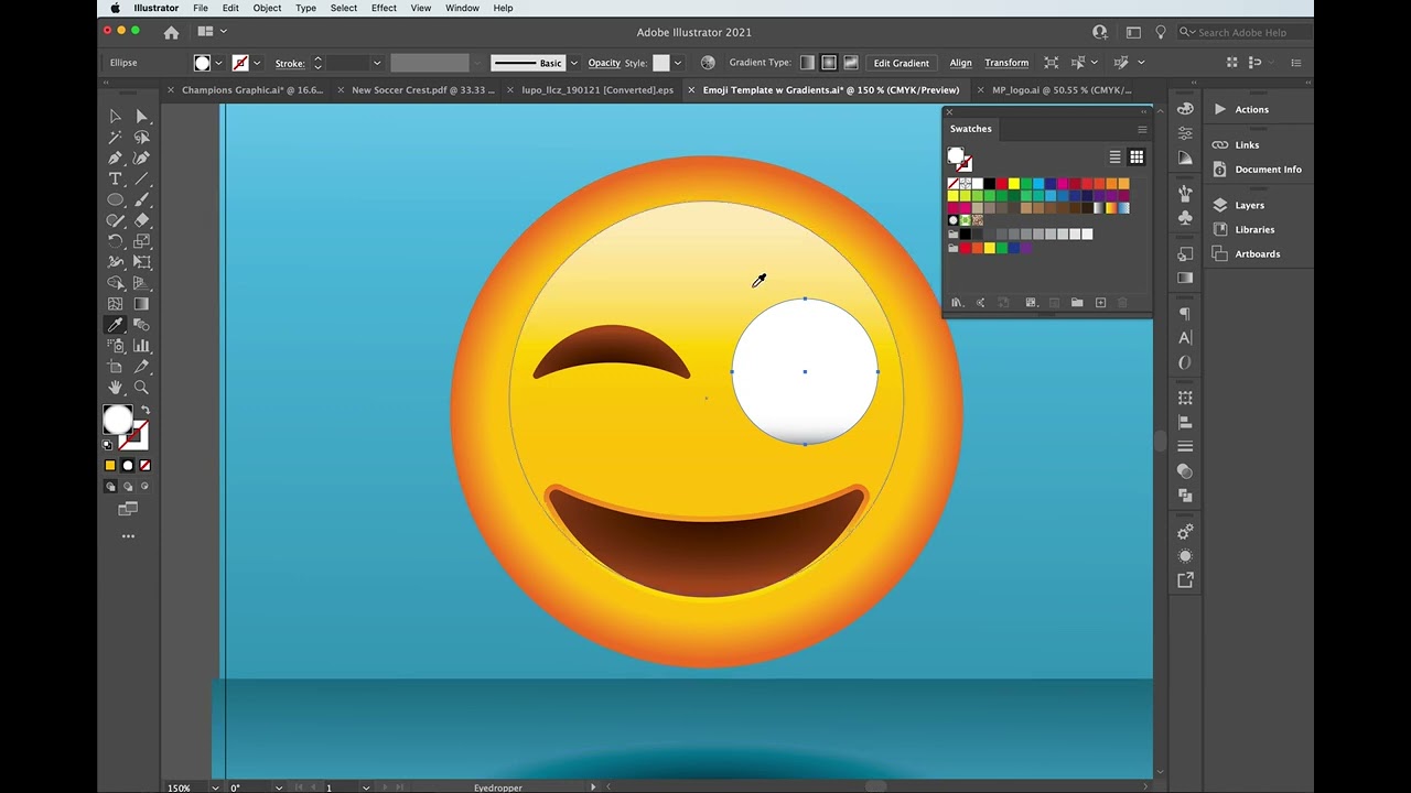 Tongue Emoji Tutorial in Adobe Illustrator