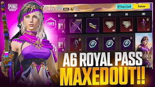 😱NEW A6 ROYAL PASS MAXOUT | FREE MATERIALS AND REWARDS