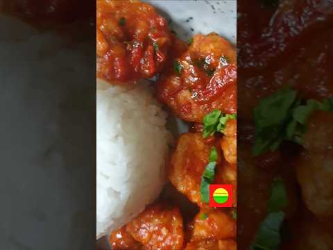 Fried Shrimp Covered With Honey Harissa Sauce #friedshrimp #honey #glutenfree #recipe