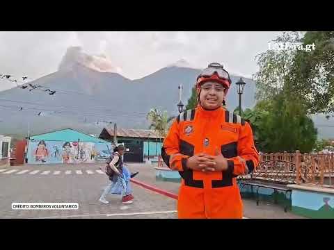 «No despertaron en sus casas»: Bomberos evacúan a 85 familias por actividad del volcán de Fuego