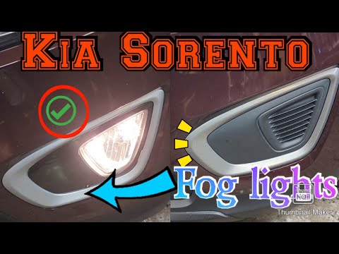Kia Sorento How to remove the bumper install fog lights ignition wire location and color