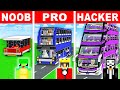 NOOB vs PRO: BUS STATION HOUSE Build Challenge In Minecraft!