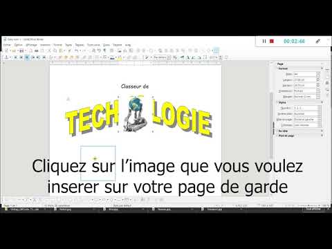 Création d'une page de garde