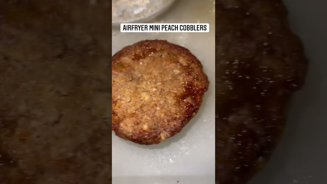Airfryer Mini Peach Cobblers