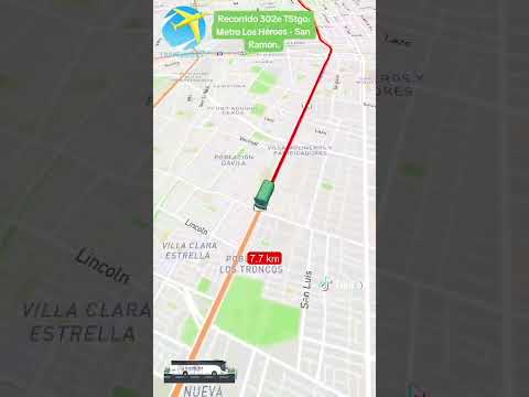 Trazado del Recorrido eliminado 302e TStgo (Ida) #302e #busesvule #transantiago 🚌 💰 🚇 🛣 ✝️ 🚇 🏬 🌳 🇨🇱