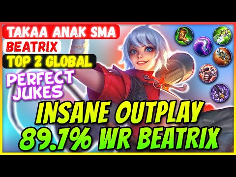 89.7% WIN RATE BEATRIX INSANE OUTPLAY [ Top 2 Global Beatrix ] Takaa Anak SMA - Mobile Legends Build