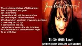 Jann Arden - To Sir With Love ( + lyrics 1998)