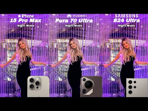 Huawei Pura 70 Ultra Vs iPhone 15 Pro Max Vs Samsung Galaxy S24 Ultra Camera Test |Night Mode |