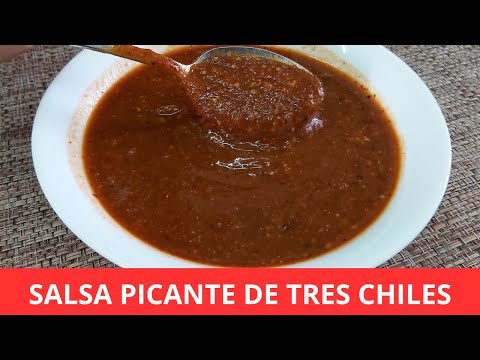 Salsa picante de tres chiles.- RecetasdeLuzMa