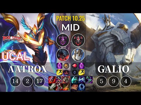 KT Ucal Aatrox vs Galio Mid - KR Patch 10.25