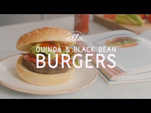 Quinoa & Black Bean Burgers | Deliciously Ella | Vegan