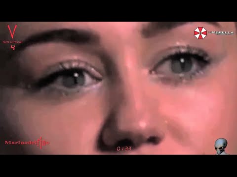 REPTILIAN MILEY CYRUS BLINKING SIDEWAYS AGAIN & AGAIN HD!