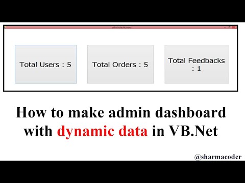 How to make admin dashboard with Dynamic Data in VB NET | Gift Shop