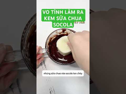 Vô tình làm ra kem sữa chua socola #food #xuhuongyoutube #nauan