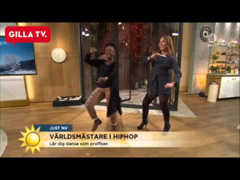 Tilde dansar hiphop i Nyhetsmorgon
