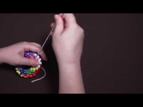 Bead Crochet Demo--Seven-Color Torus in Pony Beads