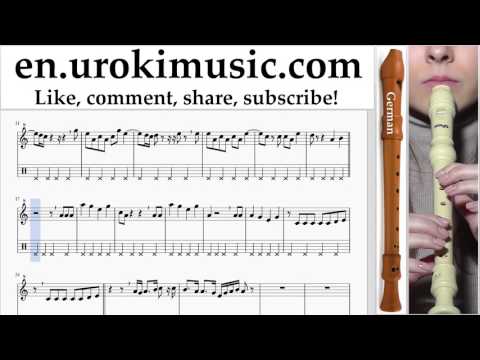 Recorder lessons (G.) Katy Perry - Pendulum Sheet Music Tutorial Part#2 um-i352