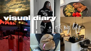 visual diary : being productive, waking up early, doing my hair, gym, date night & more