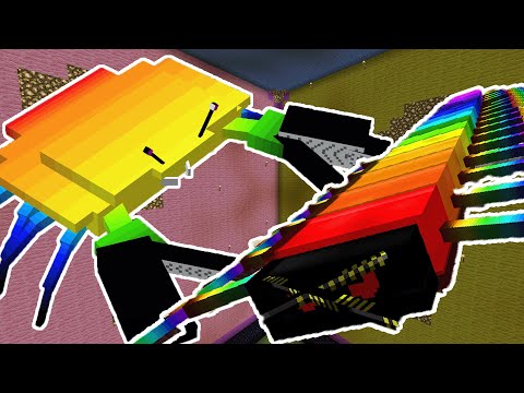 GIANT RAINBOW CRAB VS RAINBOW CENTIPEDE | Minecraft Mob Battle