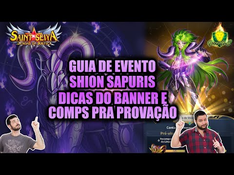 DICAS pro BANNER do SHION SAPURIS e COMPS pro APERFEIÇOAMENTO de HADES Saint Seiya Lendas da Justiça
