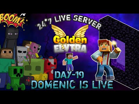 KingDomenicyt - "🔴 Surviving the Craziest Minecraft Server Ever | 24/7 Live Gameplay 🔴" | DAY-19|