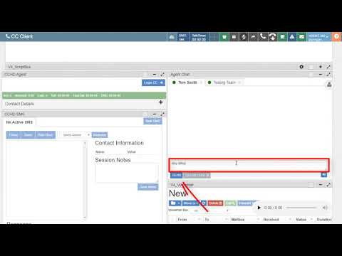 Call Center VoIP - Agent Desktop - Agent Chat Widget