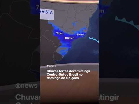 Chuvas fortes devem atingir Centro-Sul do Brasil no domingo de eleições