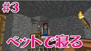 【マインクラフト】畑を作ったらベットで初めて寝てみようの回#3