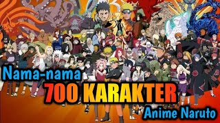 Nama semua karakter yg ada di anime Naruto + Boruto A-Z
