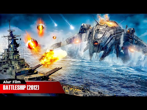 KAPAL TEMPUR MELAWAN PESAWAT RAKSASA ALIEN DI LAUTAN | ALUR CERITA FILM BATTLESHIP (2012)
