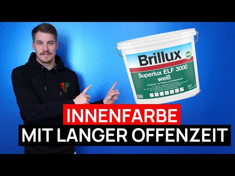 Die BESTE INNENDISPERSIONS FARBE mit LANGER OFFENZEIT - Superlux ELF 3000
