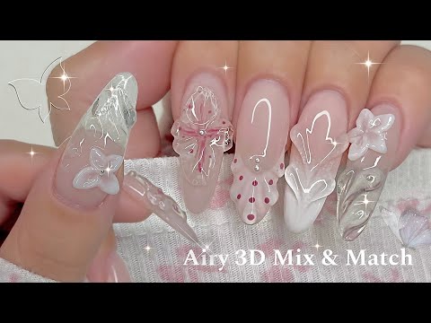 Gel-X Trendy Glass 3D Floral Butterfly Full Nail Tutorial | Step-By-Step | Beginner Friendly