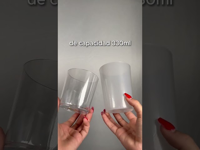 Vídeo relacionado con ZkateTrade 50 vasos de plástico duro con purpurina dorada, 300 ml, vasos de plástico transparentes reutilizables para fiestas, bodas, cumpleaños