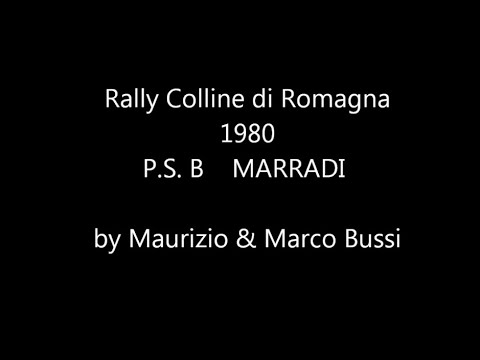 Rally Colline di Romagna 1980 - ps. B  Marradi