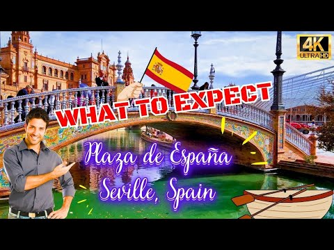 Discovering Plaza De Espana Complete Walking Tour Seville Spain in Autumn 秋季观光塞维利亚西班牙广场