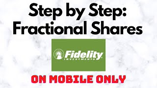 How to Buy Fractional Shares of Stocks and ETFs in Fidelity