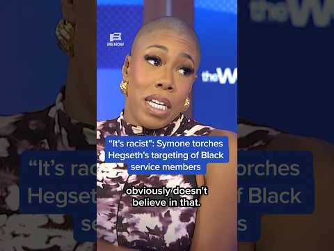 'It's racist': Symone torches Hegseth's targeting of Black service members